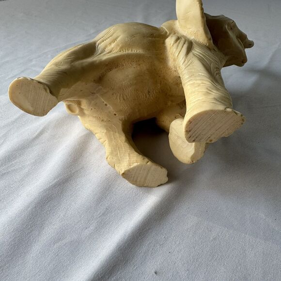 Hand Carved Solid Stone Elephant Wild Africa Jungle Animal Figure 8”x8” Detailed - Picture 8 of 9